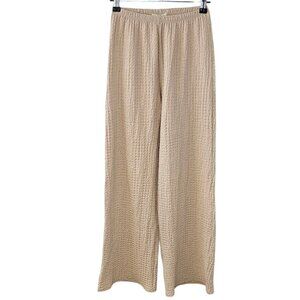 See You Monday Los Angeles Crinkle Wide Leg Pants, Beach, Resortwear, Cover, XS